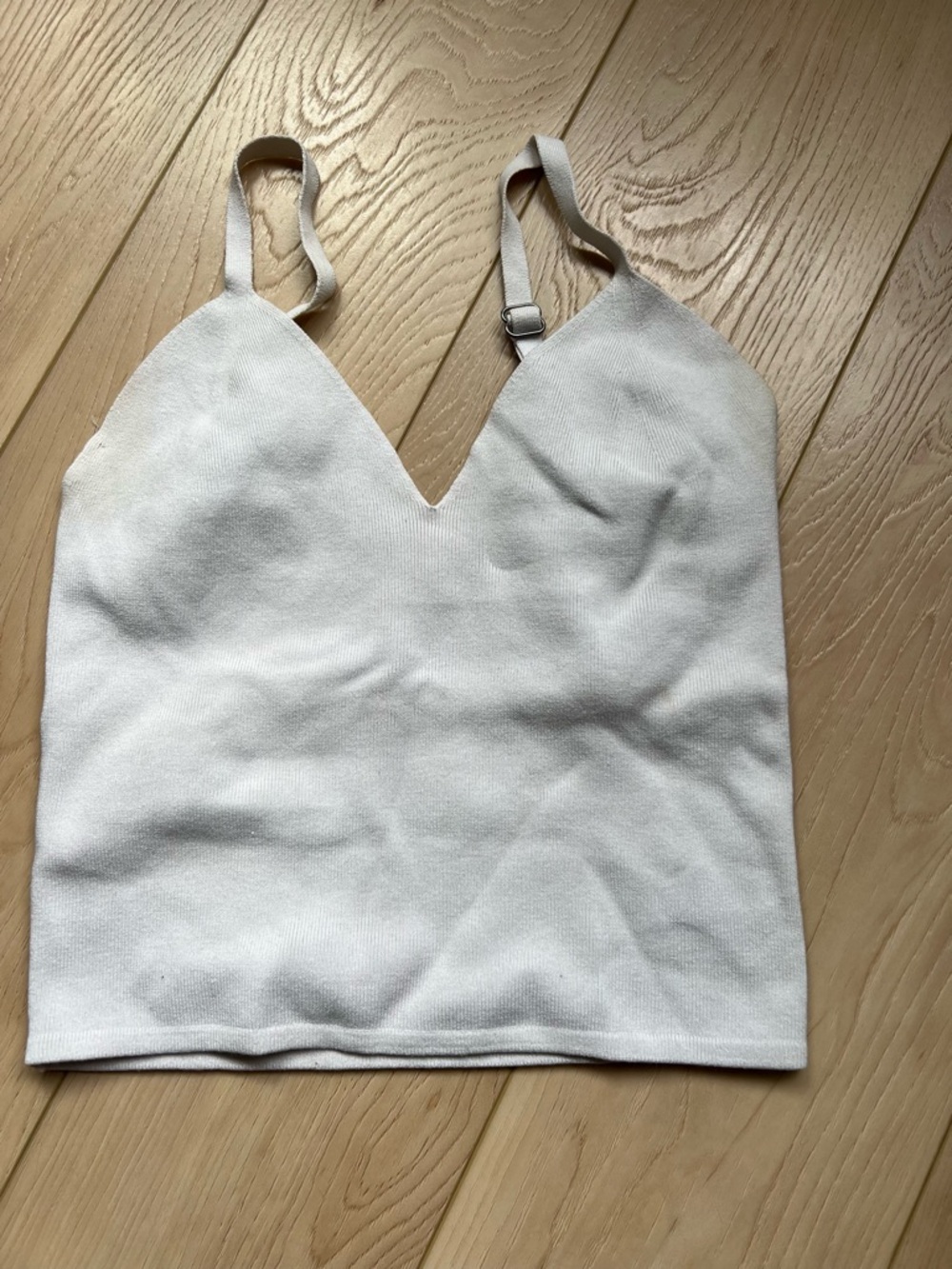 Simple White V-Neck Tank Top